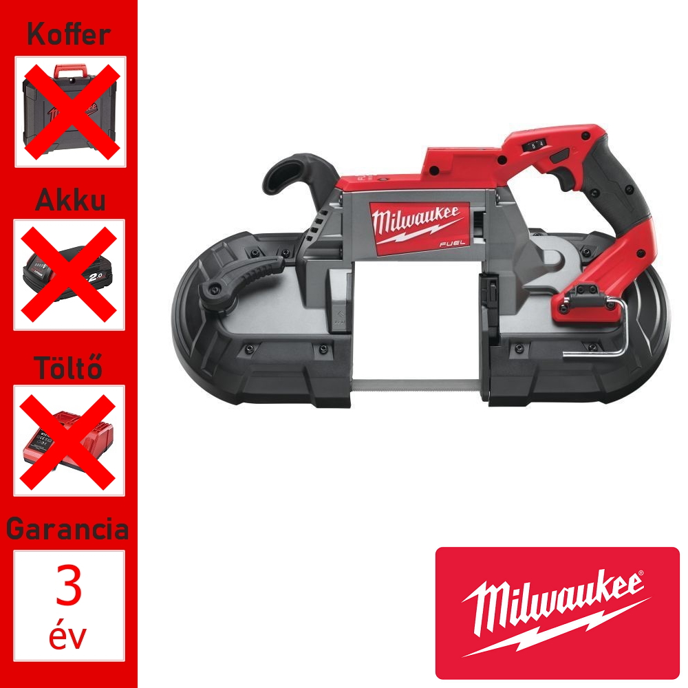 Milwaukee 18V akkus szalagfűrész géptest 125mm vágás